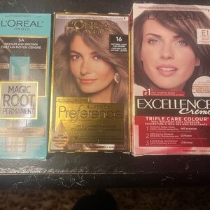 Bundle of L’Oréal ash brown hair dyes